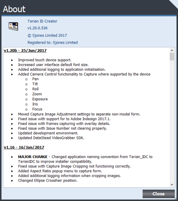 Terian IDC v1.20 Changelog